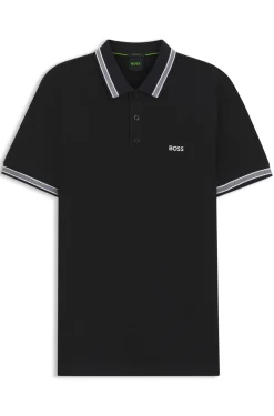 Cotton piqué polo shirt with logo details
