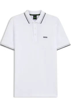 Cotton piqué polo shirt with logo details