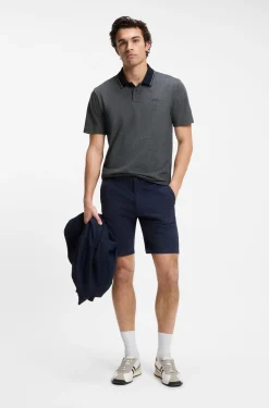 Cotton-piqué polo shirt with logo print