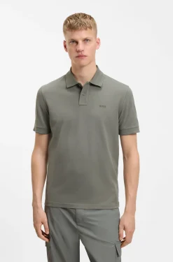 Cotton-piqué polo shirt with logo detail
