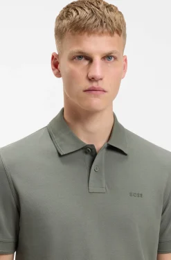 Cotton-piqué polo shirt with logo detail
