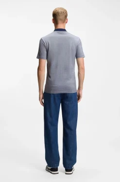 Cotton-piqué polo shirt with logo print