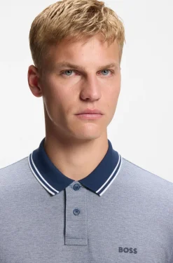 Cotton-piqué polo shirt with logo print