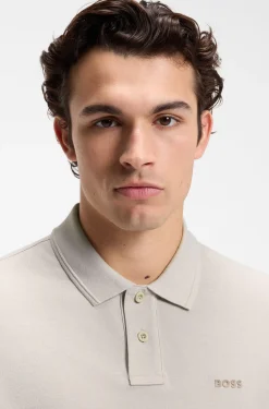 Cotton-piqué polo shirt with logo detail