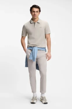 Cotton-piqué polo shirt with logo detail