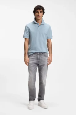 Cotton-piqué polo shirt with logo detail