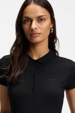 Cotton-piqué polo shirt with logo detail
