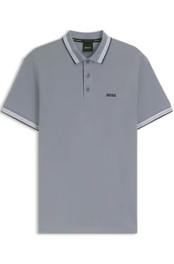 Cotton piqué polo shirt with logo details