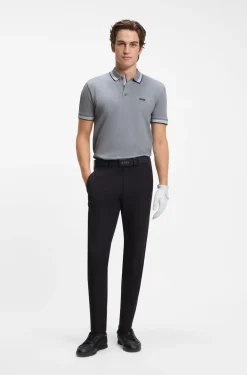 Cotton piqué polo shirt with logo details