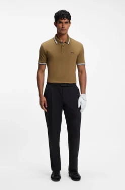 Cotton piqué polo shirt with logo details