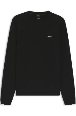 Cotton sweater with contrast logo