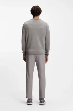 Cotton sweater with contrast logo