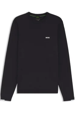 Cotton sweater with contrast logo