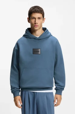 Cotton-terry hoodie with gradient logo