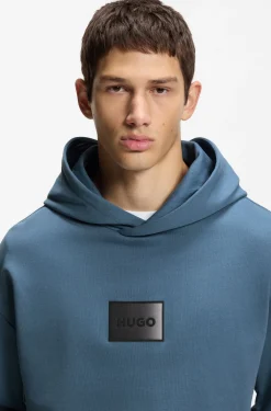 Cotton-terry hoodie with gradient logo