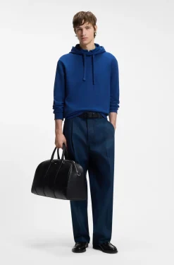 Cotton-terry hoodie with logo print