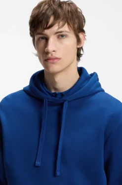 Cotton-terry hoodie with logo print