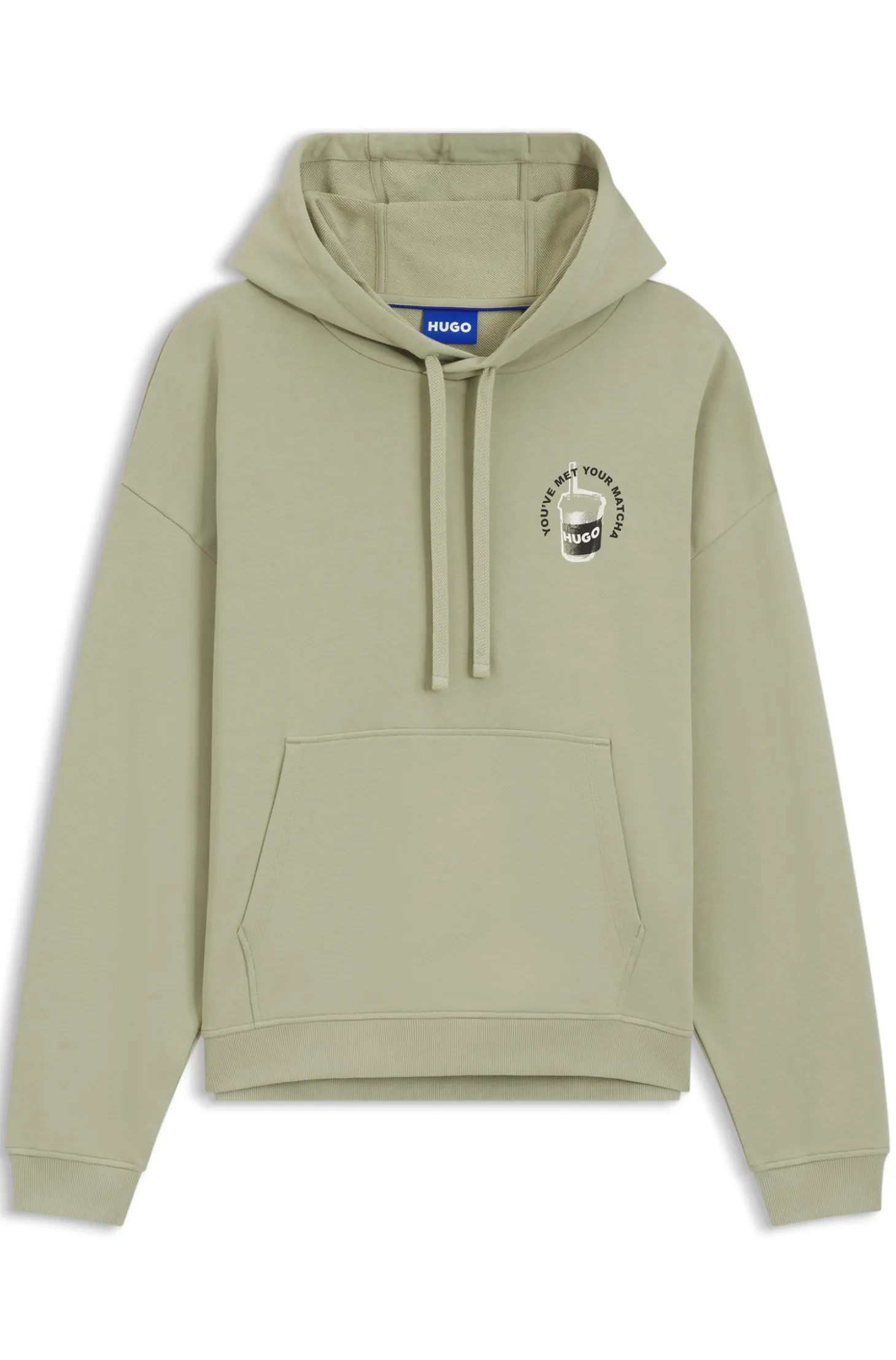 Cotton-terry hoodie with logo graphic