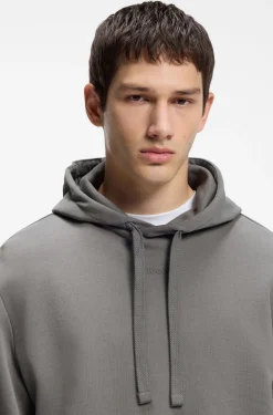 Cotton-terry hoodie with logo print