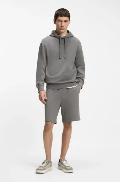 Cotton-terry hoodie with logo print