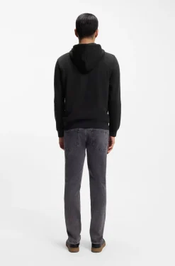 Cotton-terry hoodie with logo patch