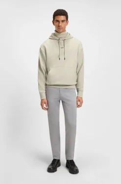 Cotton-terry hoodie with logo print
