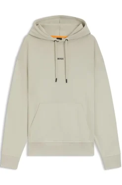 Cotton-terry hoodie with logo print