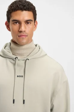 Cotton-terry hoodie with logo print