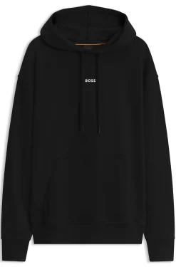 Cotton-terry hoodie with logo print