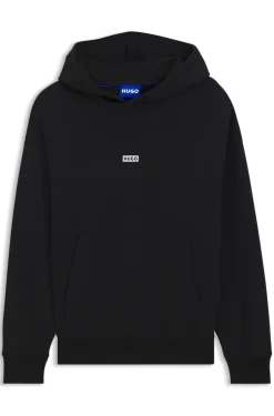 Cotton-terry loose-fit hoodie with logo details