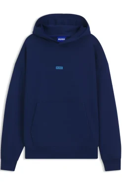 Cotton-terry loose-fit hoodie with logo details