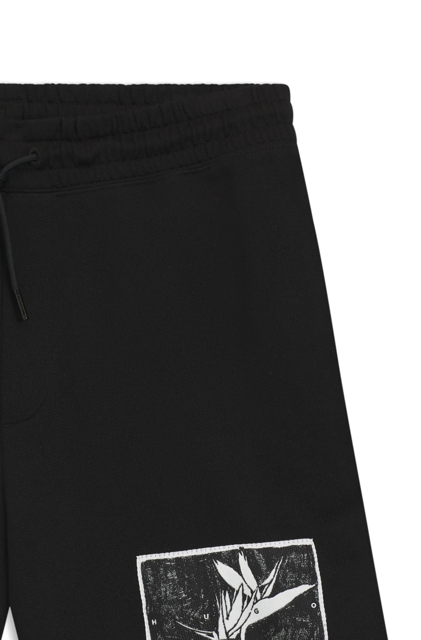 Cotton-terry shorts with artwork patch