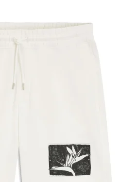 Cotton-terry shorts with artwork patch