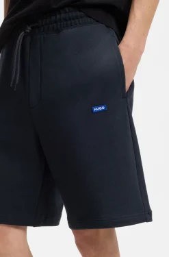 Cotton-terry shorts with logo patch