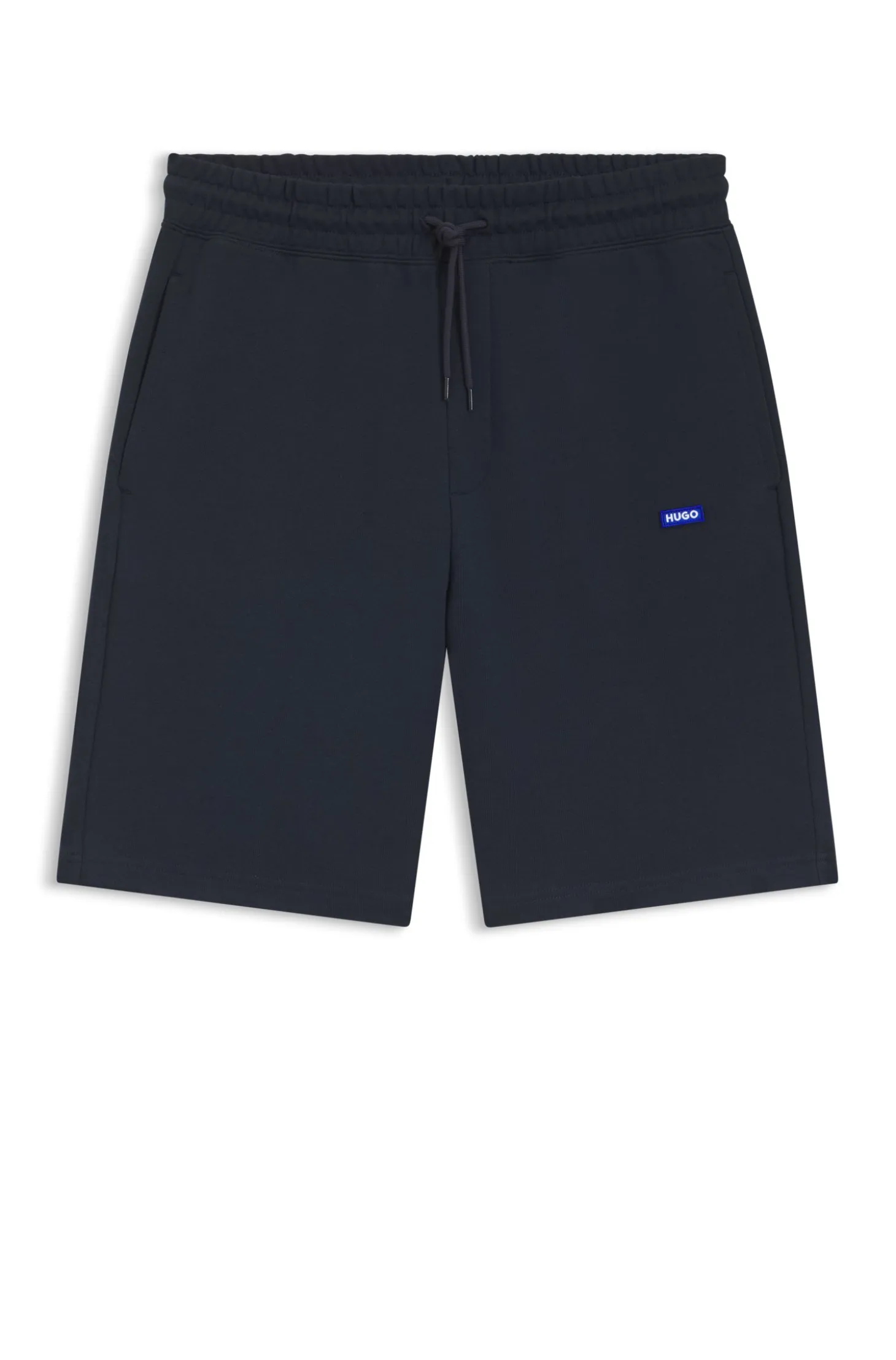 Cotton-terry shorts with logo patch