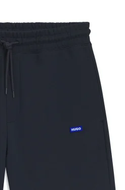 Cotton-terry shorts with logo patch