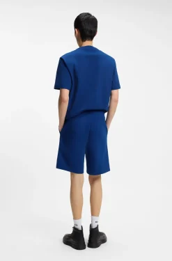 Cotton-terry shorts with logo print