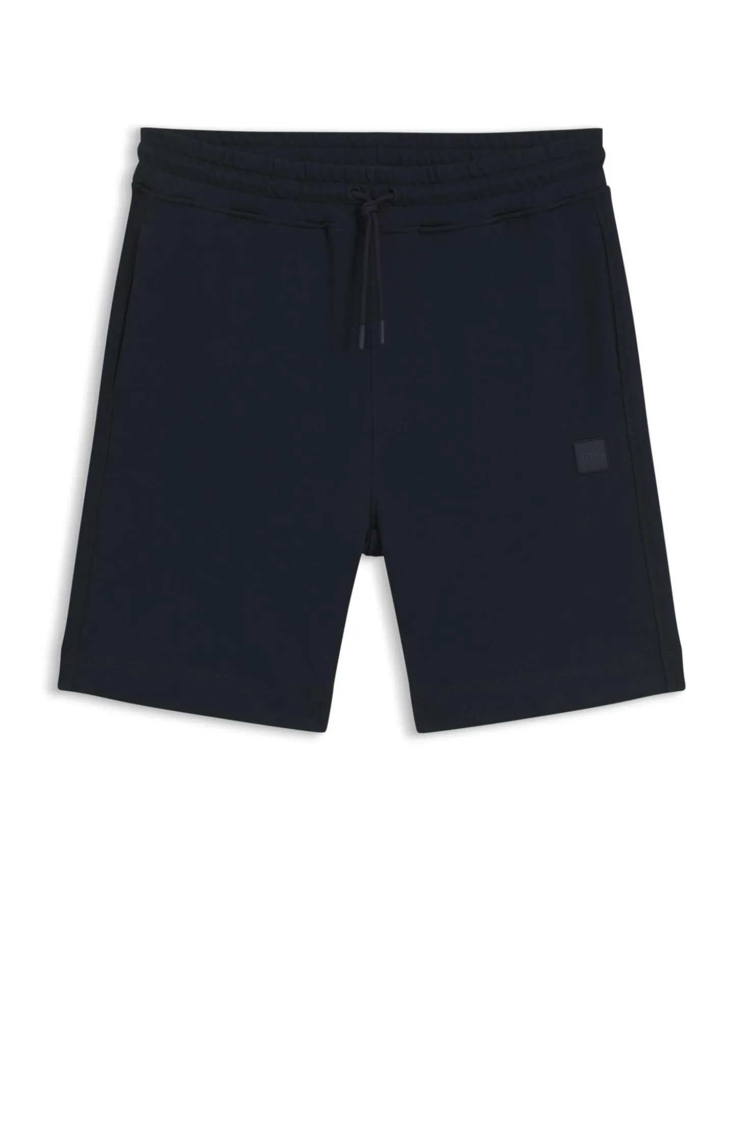 Cotton-terry shorts with logo patch