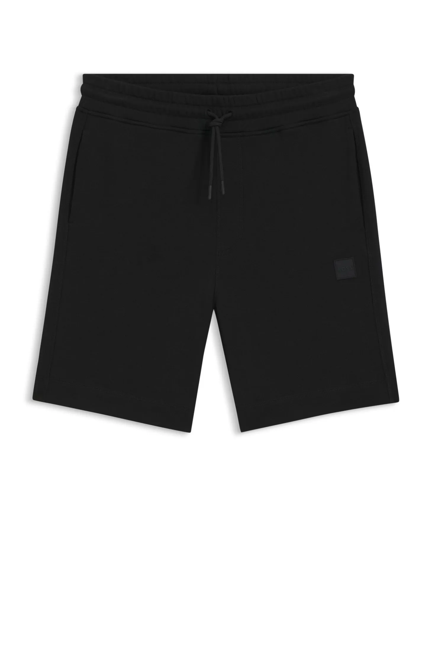 Cotton-terry shorts with logo patch