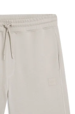 Cotton-terry shorts with logo patch