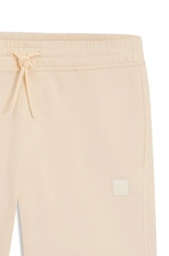 Cotton-terry shorts with logo patch