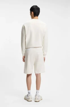Cotton-terry shorts with tortoiseshell logo