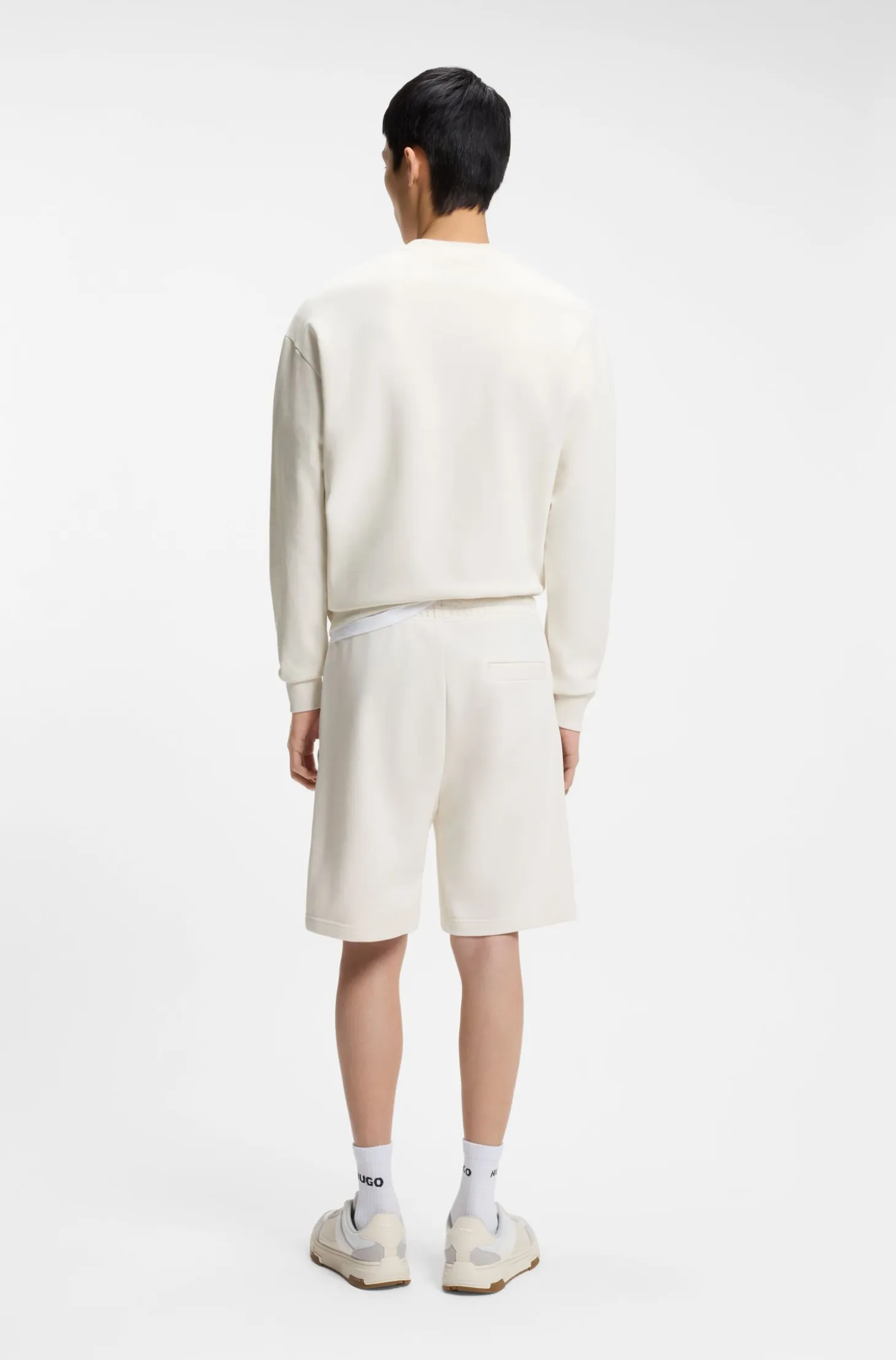 Cotton-terry shorts with tortoiseshell logo