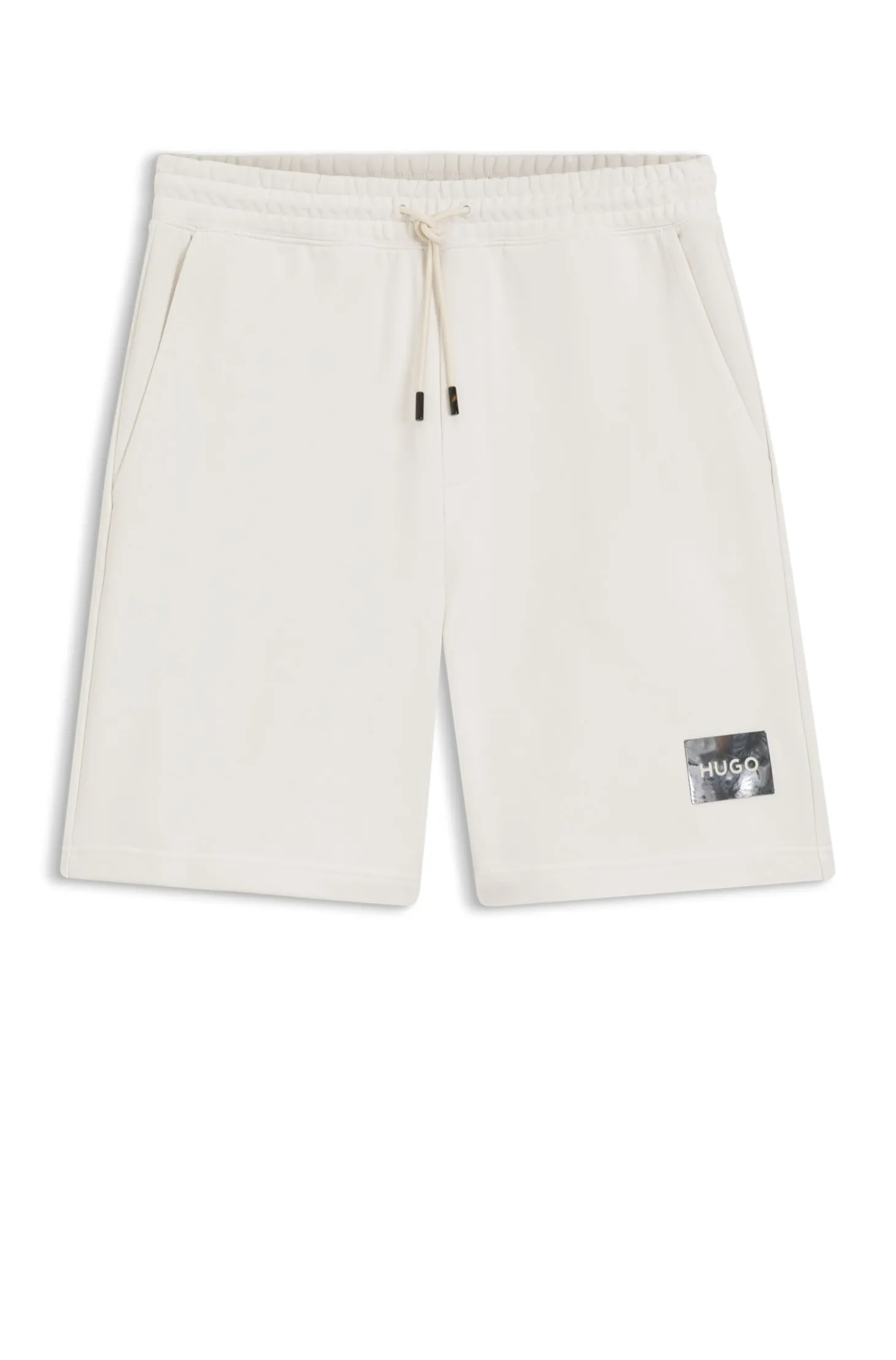 Cotton-terry shorts with tortoiseshell logo