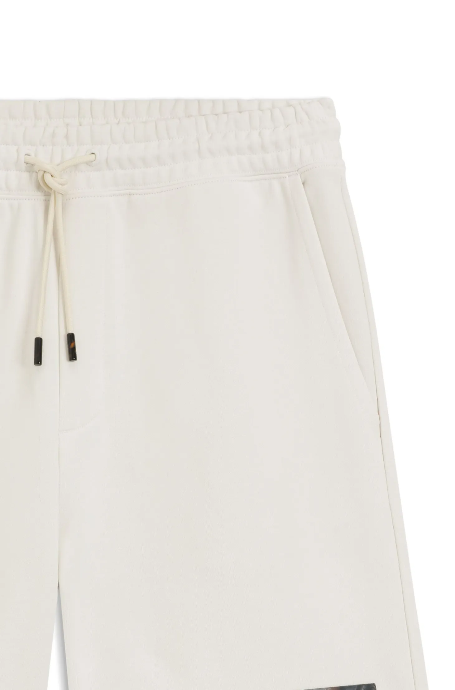 Cotton-terry shorts with tortoiseshell logo