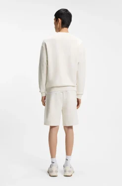Cotton-terry sweatshirt with tortoiseshell logo patch
