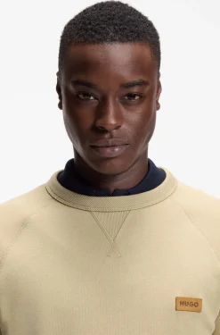 Cotton-terry sweatshirt with logo badge