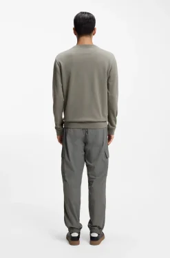 Cotton-terry sweatshirt with logo patch