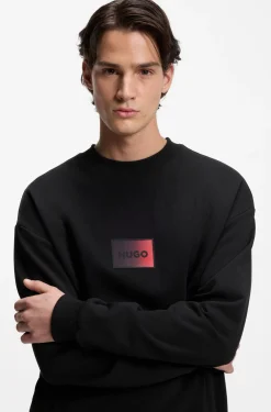 Cotton-terry sweatshirt with gradient logo