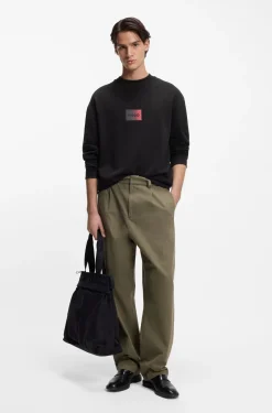 Cotton-terry sweatshirt with gradient logo